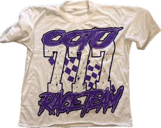 OOTU Race Team White & purple tee.