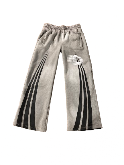 OOTU GREY "RHINESTONE" SWEATPANTS.